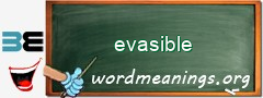 WordMeaning blackboard for evasible